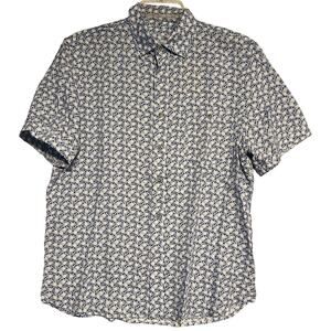 Men’s Age Of Wisdom Golf balls & Tees button Up Short Sleeve Shirt Small NWT